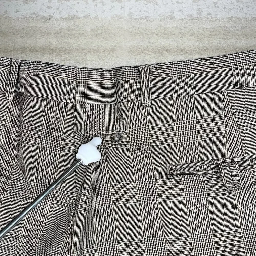 Vintage 90s Tommy Hilfiger Dress Pants 36x31 Relaxed Fit Tan Pleated Front